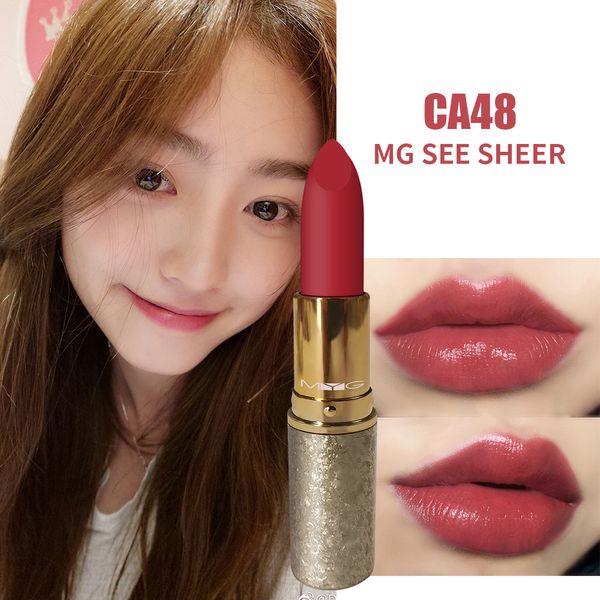 

myg professional lipstick moist lipstick see sheer red long lasting waterproof lips makeup