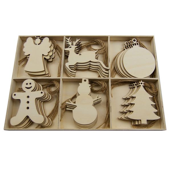 

2020 creative wooden hanging pendants decoration coasters christmas ornaments crafts christmas tree perfect presents home decor