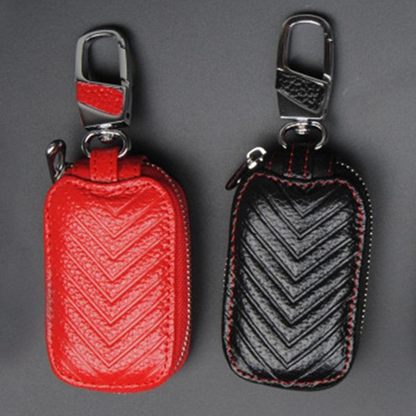 

key holder for car keys wallet pouch bag genuine leather keychain housekeeper car key case organizer cover
