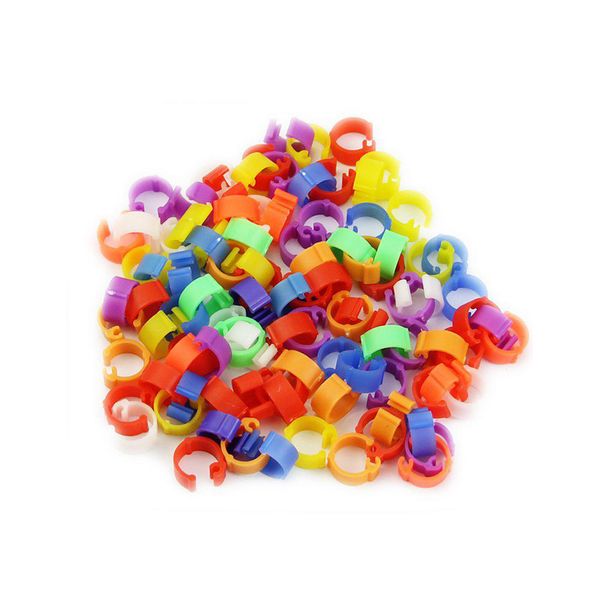 

100pcs garden home plastic bird supplies practical random color accessories universal 8mm durable ring