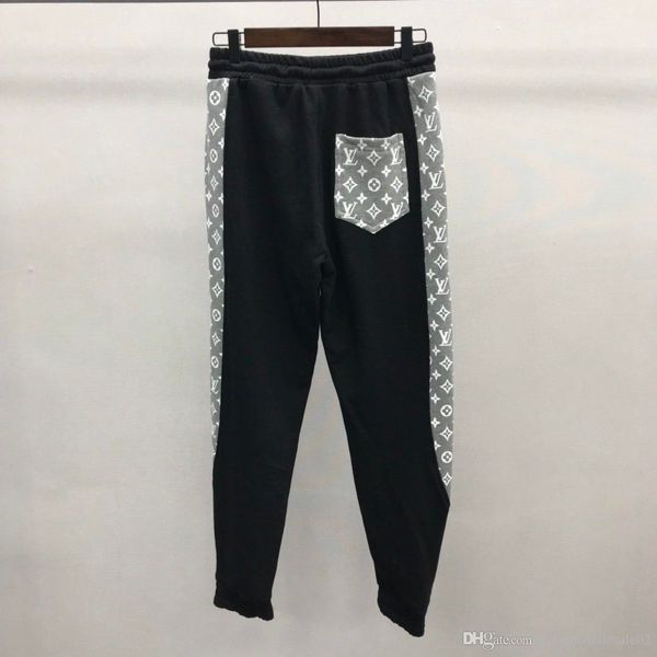 

european 20ss spring and autumn latest fashion letter printing casual pants luxury men's designer beaming sports pants, White;black