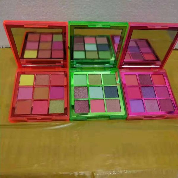 

2019 eye beauty makeup neon pink orange green eye hadow palette ob e ion 9 color himmer hinning matte eye hadow dhl