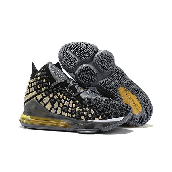 

designer shoes lebrons 17 xvii low lakerss home men basketball shoes 17 lakerss white purple yellow shoes 40-46, Black