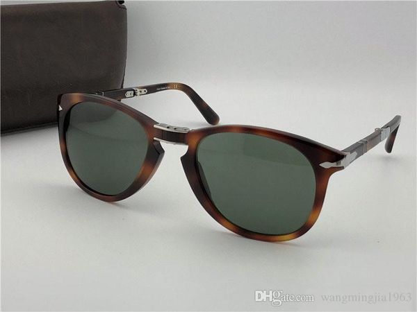 

luxury sunglasses mens glasses mens designer sunglasses designer sun glasses classic retro pilot folding frame 714 with leather case, White;black