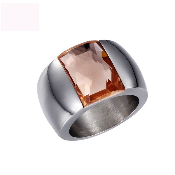 

titanium steel rings color crystal jewel fashion jewelry ring for women anniversary wedding engagement party gifts, Silver