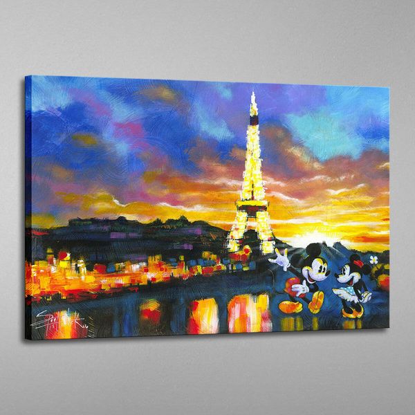 

art deco painting lights in paris handpainted &hd print wall art oil painting on canvas 190822