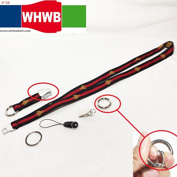 

2cm golden bee airplane buckle honeybee woven logo lanyards for license id card holder string sling usb personality unique gift