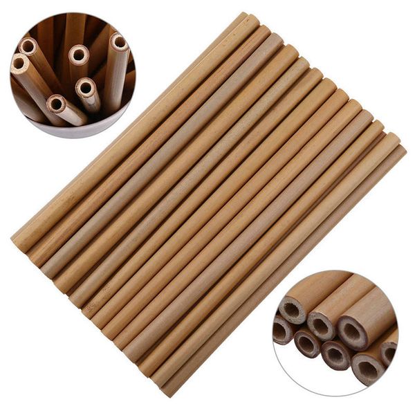 

bamboo straw reusable straw 20cm organic bamboo drinking straws natural wood straws for party birthday wedding bar tool dlh136