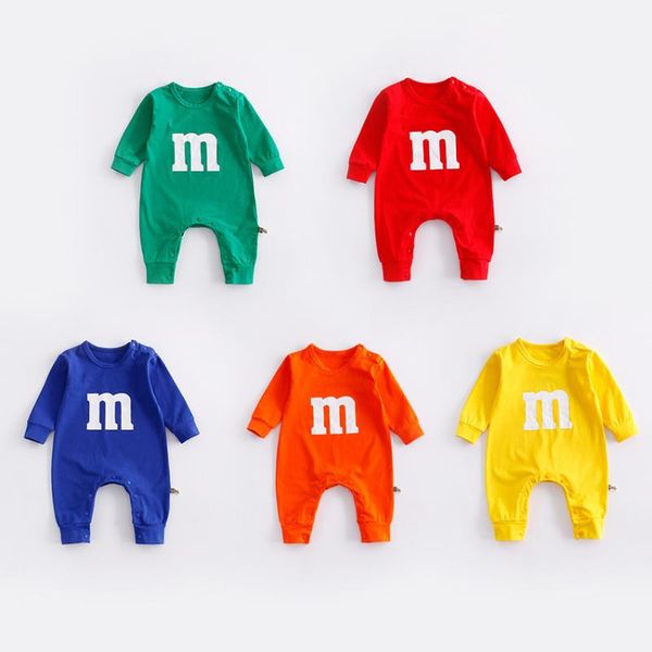 

newborn baby cotton rompers lovely candy  letter different face rompers baby boys girls clothing jumpsuits overalls, Blue