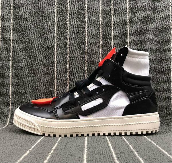 

18ss low sneaker white black mens women leisure shoes off shoelace outdoor trainers trails fashion casual designer shoes