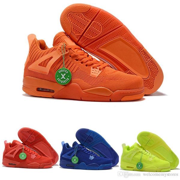 

баскетбол 4с кинт ретро желтый оранжевый синий красный летают всячески препятствовать майкл аж 4 обувь для мужчин размер 40-46