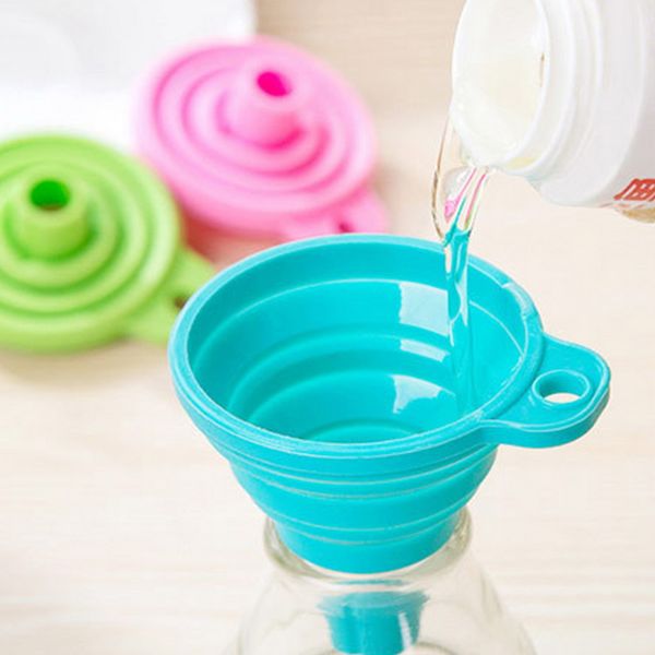 

foldable funnel silicone collapsible funnel folding portable funnels be hung household liquid dispensing kitchen tools