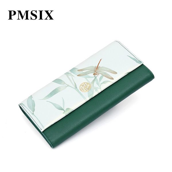 

pmsix 2019 vintage floral printing women's clutch wallet hasp fashion female purse elegant to carry evening clutch bags