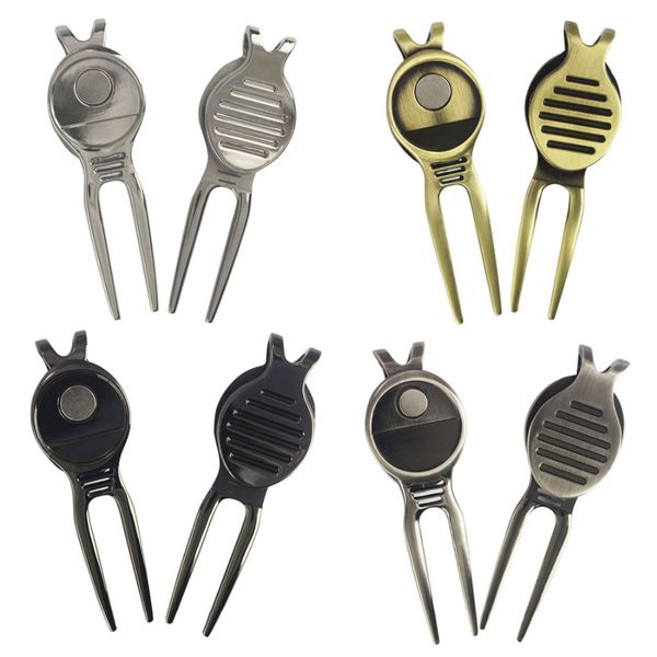 

strong magnetic golf divot tool with money clip golf pitch repairer pith fix tool accessory wholesale