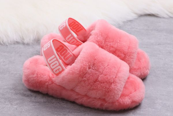 

2019ugg-g высокое качество мода цельный женские тапочки бархатные сандалии тапочки дизайн переключатель в случайные тапочки и удобные 36-41