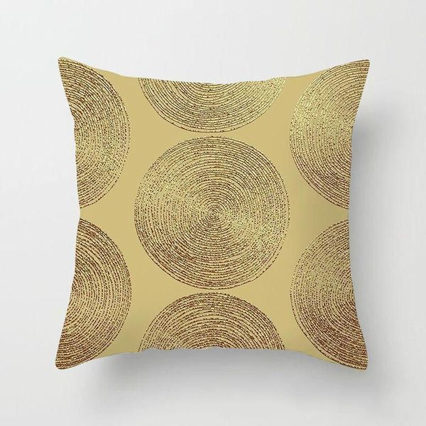 

мода многоцветный 44 * 44 см хлопок горчица наволочка золото геометрическая осень осень наволочки декоративные без подушки