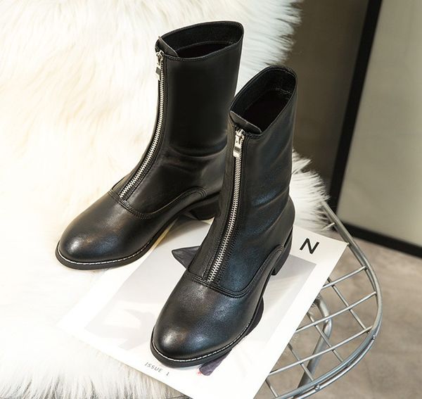 

women lace-ups patent calfskin boot martin ankle boots designer shoes luxury black leather ankle cowboy booties