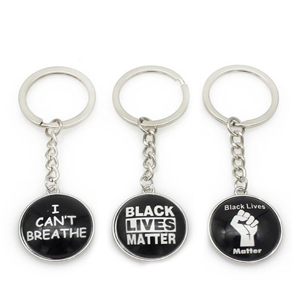 Black Lives Matter Anahtarlıklar Mektuplar Anahtarlar Kolye Çanta Takım Aksesuarları Mücevher Araba Halkalar Zincirleri Tutucu Moda Key Fobs 3 Tasarımlar
