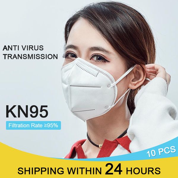 

10pcs kn95 face masks non-woven anti dust mouth face cover safety protective earloops face mouth mask n95 mask dustproof