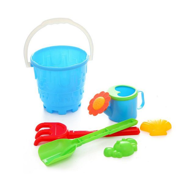 Acheter Château Sable Outils Plage Mis Multicolore Créatif Sable Moule Kits Avec Moules De Dessin Animé Et Seau Pour Piscines Arrière Bac à Sable De