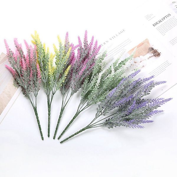 

2020 romantic provence decor fake lavender flower silk artificial flowers grain decorative simulation plants artificial flowers