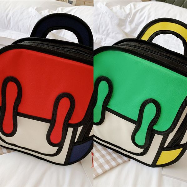 

2019 bag new children's 3 d3 three-dimensional backpack for children and girls second dimension backpack trend kindergarten schoolbag