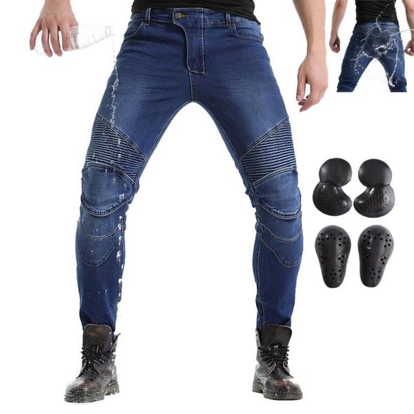 

2020 waterproof motocross racing pants for men motorcycle riding jeans with 4 xupgrade ce armor knee hip protective pads