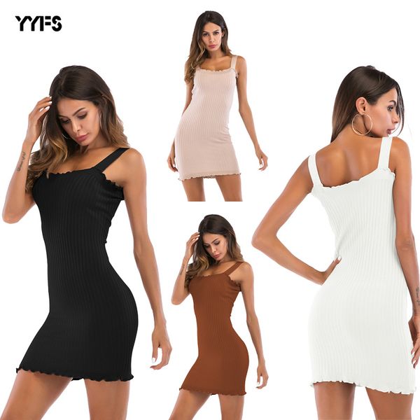 

2020 solid color all-match slim-fit short pencil knitted one-step skirt european and american hip dress summer, White;black