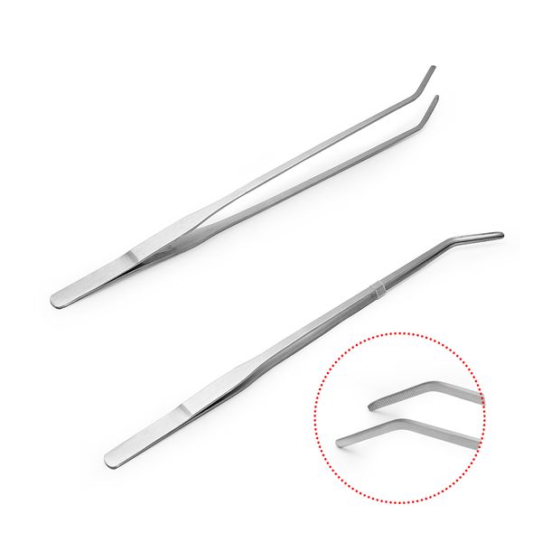 

1pc 27cm aquarium live tank plant scissors stainless steel curve tweezers hand tool set home improvement wholesale decoration