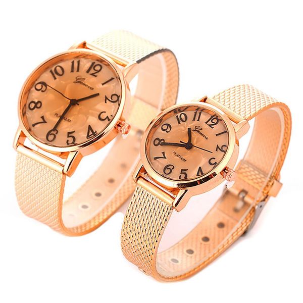 

fashion couple lover numbers round dial analog quartz wrist watch gift ladies dress watches gift luxury, Slivery;brown