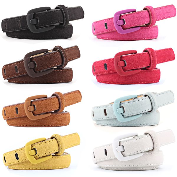 

women's classic buckle belt trendy belts jeans dress suede velvet waistband bltyn0379, Black;brown