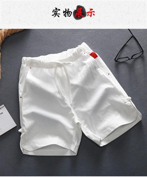

summer new chinese style mens sport running shorts workout short pants outdoor leisure jogging shorts, Black;blue