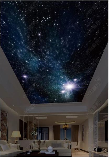 

customized large 3d p wallpaper 3d ceiling murals wallpaper beautiful starry sky hd living room zenith ceiling mural papel de parede