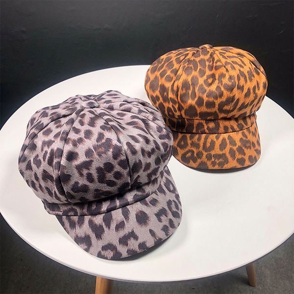 

women wool newsboy cap winter leopard hat painter patchwork visor beret casquette muts czapka cappelli cleareance wholesal f40, Blue;gray