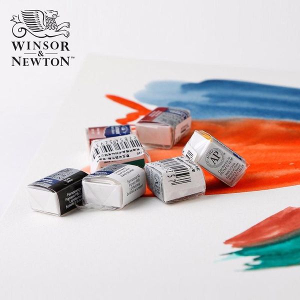 

winsor & newton cotman watercolour paint 40 colors solid half pan