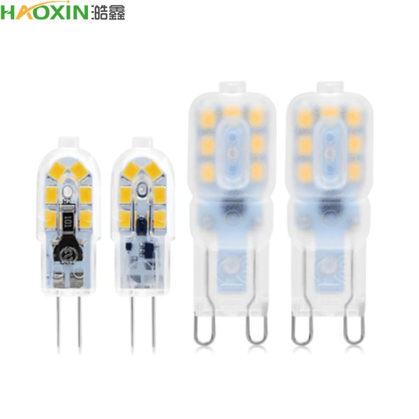 

haoxin led лампа 3w 5w g4 g9 лампочка ac 220v dc 12v led лампа smd2835 прожектор люстра освещение заменить галогенные лампы