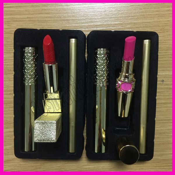 

2018 famous brand makeup 3pcs sets mascara lipstick eyeliner 2 styles 3 in 1 cosmetics dhl