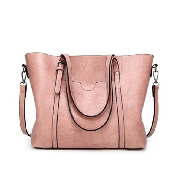 

women bag oil wax women's leather handbags luxury lady hand bags with purse pocket women messenger bag big tote sac bols 2