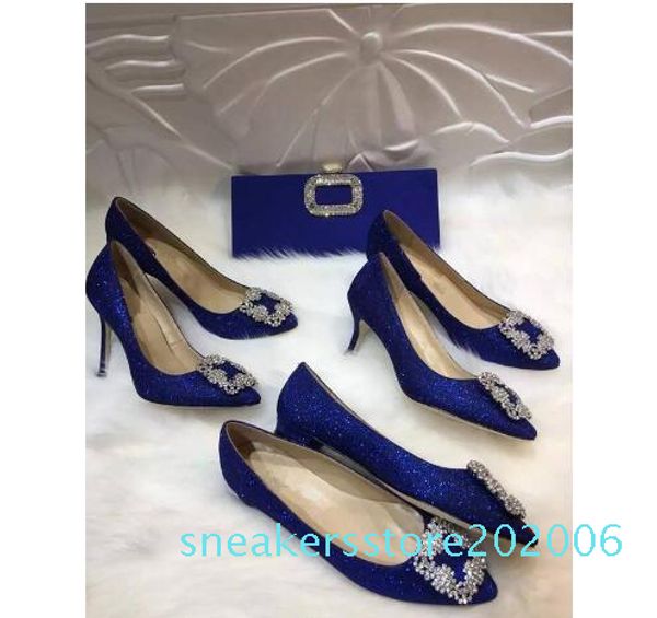

women diamond heels, classic design style shallow mouthed pointy diamond women party wedding heels+box s06, Black