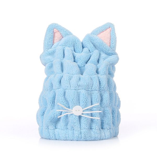 

eco-friendly randomly color women bathroom super absorbent quick-drying hair towel microfiber hair dry cap