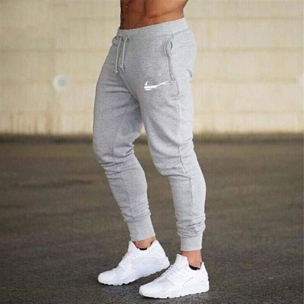 

Fashion Men Pants Casual Pants Men Workout Fitness Trousers Hip Hop Cotton Gray Black Long Pants