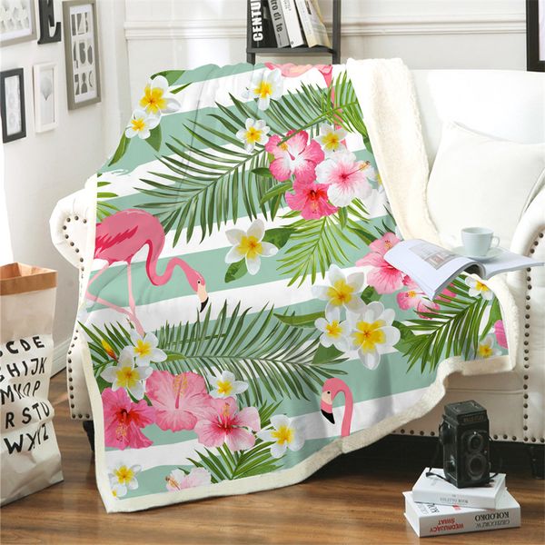 

hoodie blanket plush throw blanket 3d flamingo flowers printed sherpa fleece microfiber throw 2019 drop shipping