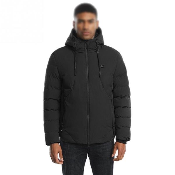 

men heating hooded winter coat usb powered wadded thick warm jacket father's gift skiing waterproof washable outdoor sport climb, Red