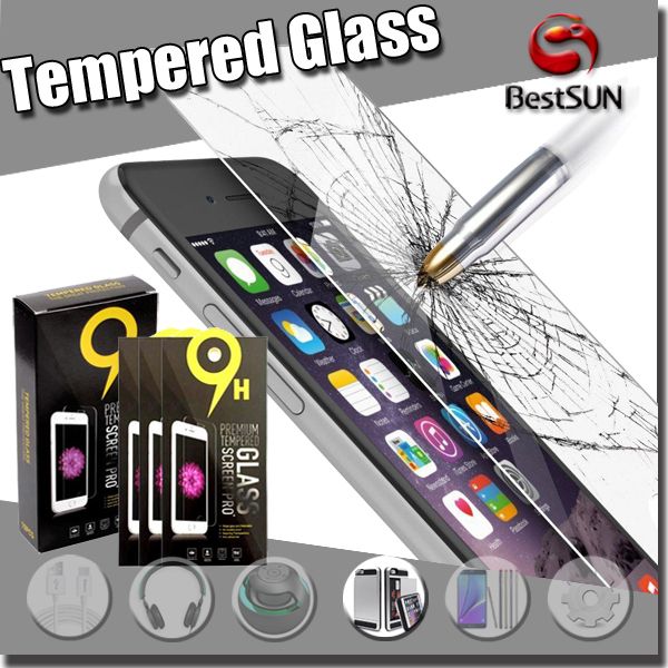 

2.5d ultra thin anti-fingerprint tempered glass screen protector for iphone 7 6s samsung galaxy s7 s6 note5 lg g5 paper package