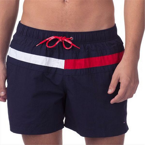 

tÃ²mmy men shorts brand beach swimwear shorts summer casual luxury pants male surf life embroidery logo sport trousers m-3xl, White;black