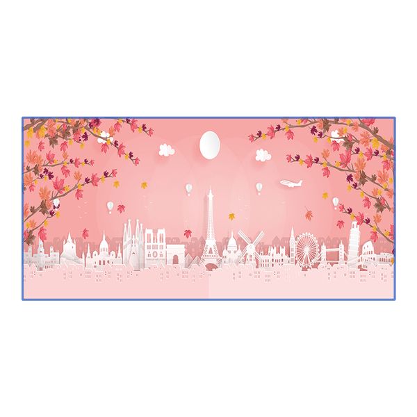 

urijk 70x150cm microfiber pink romantic beach mat girls boys rectangle summer tree printing beach towel yoga mat