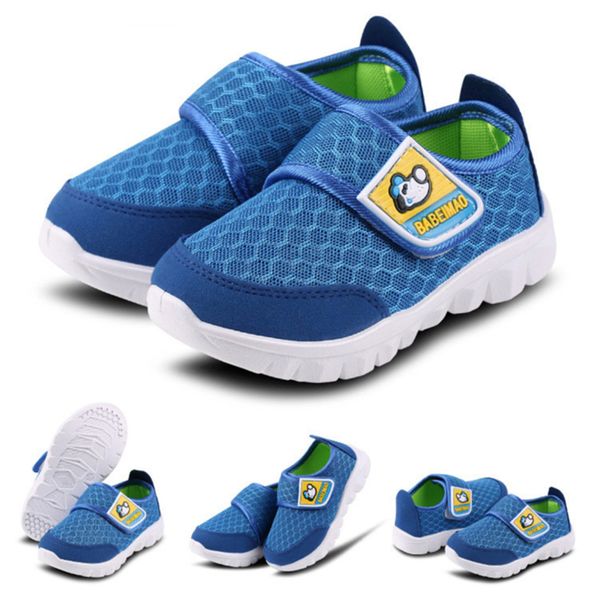 

plus size 19-36 children cute net breathable shoes casual sport shoes kids soft boys girls solid color sneakers, Black;red