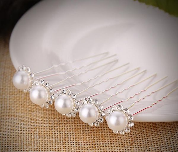 

red and white rhinestone pearl hairpin hair accessories wedding dress bridal tiara accessories, Silver