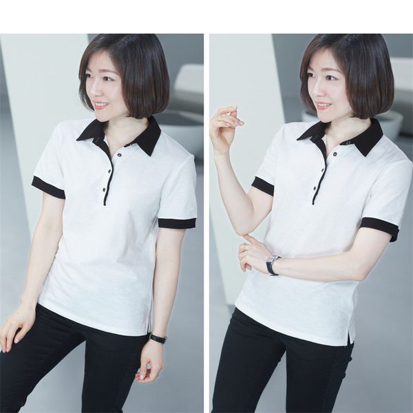 

women's silhouette cotton short sleeve t-shirt in white for spring/summer 2020 077