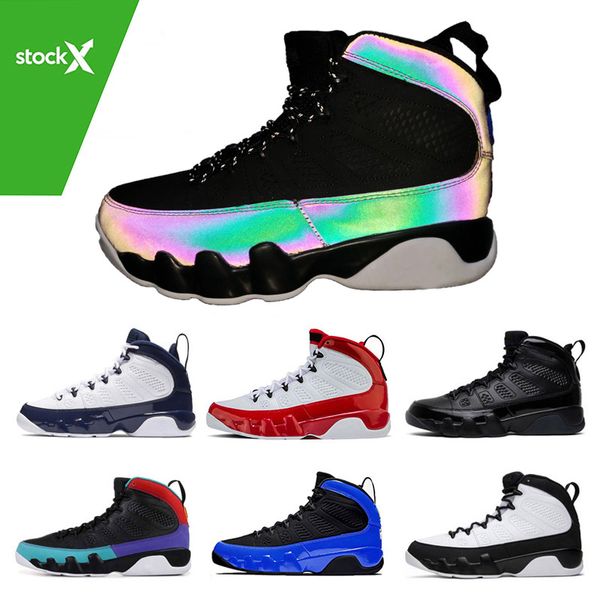 

2020 new chameleon stock x 9 9s gym red black blue men basketball shoes og space jam designer sport sneakers 7-13